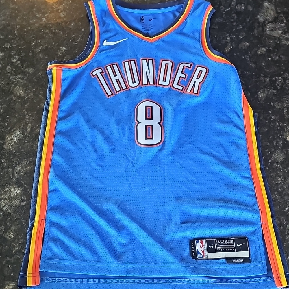 Nike Blue Thunder Jersey with Orange Trim